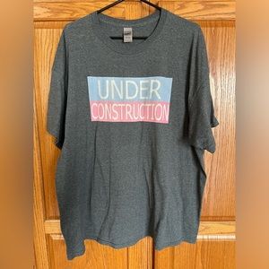 Grey 2XL T-shirt Under Construction